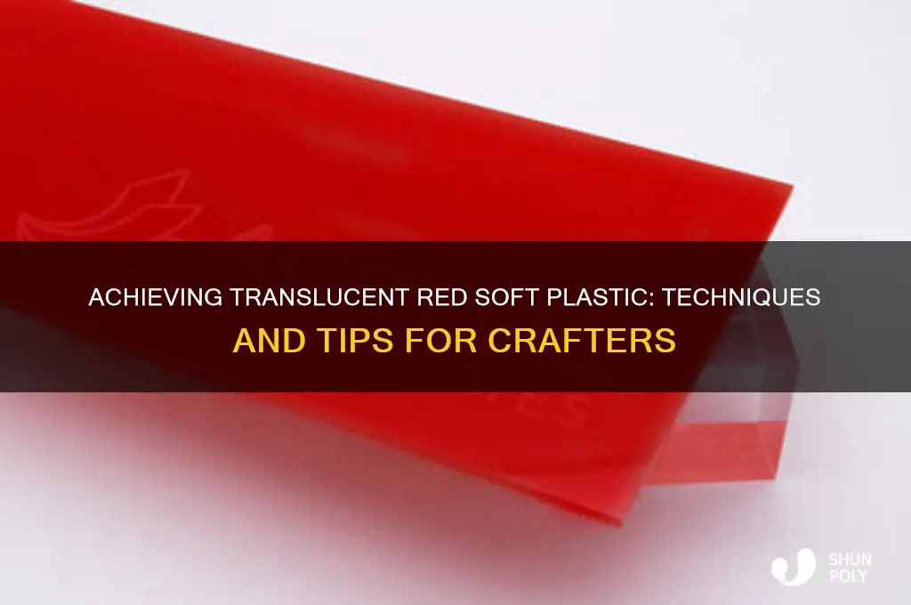 how to get translucent red soft plastic