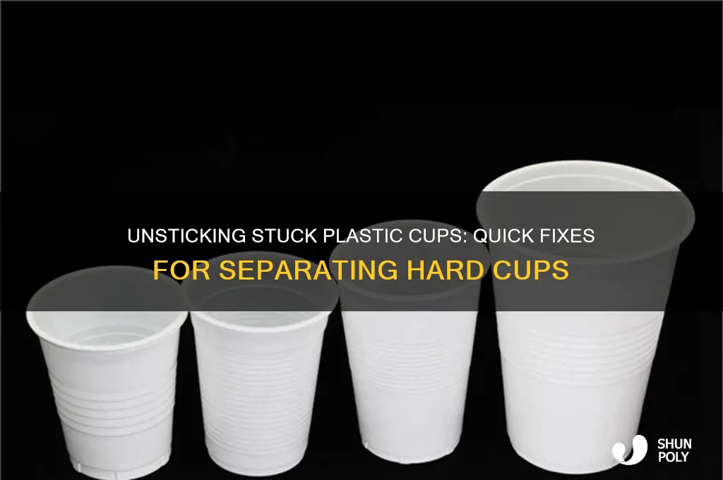how to get two hard plastic cups unstuck