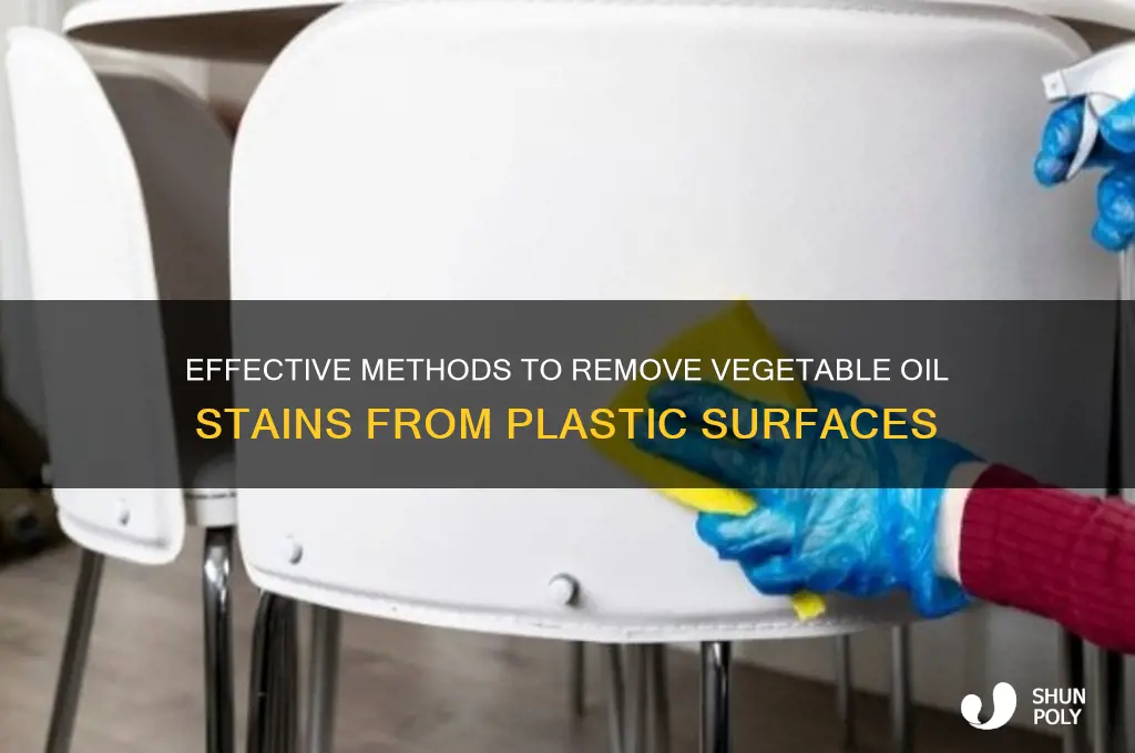 how to get vegetable oil off of plastic