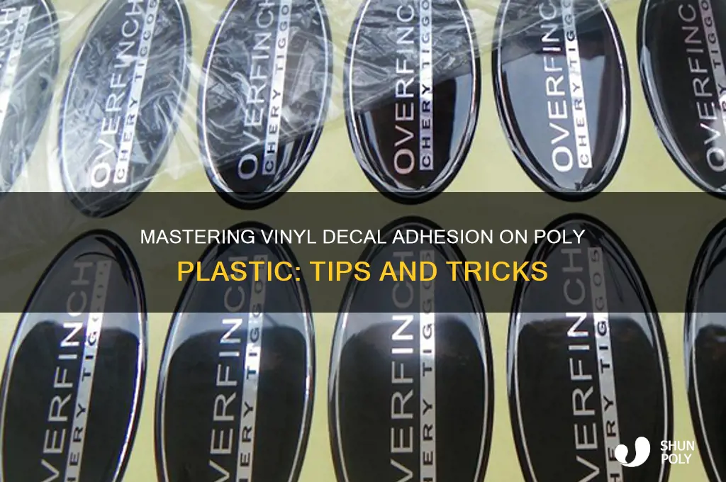 how to get vinyl decal to stick to poly plastic