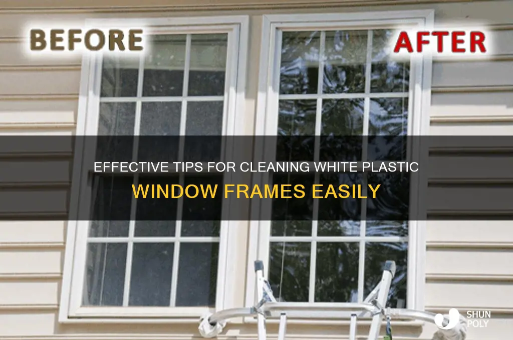 how to get white plastic window frames clean