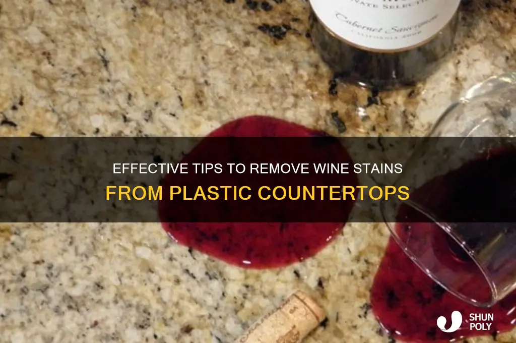 how to get wine out of plastic countertop