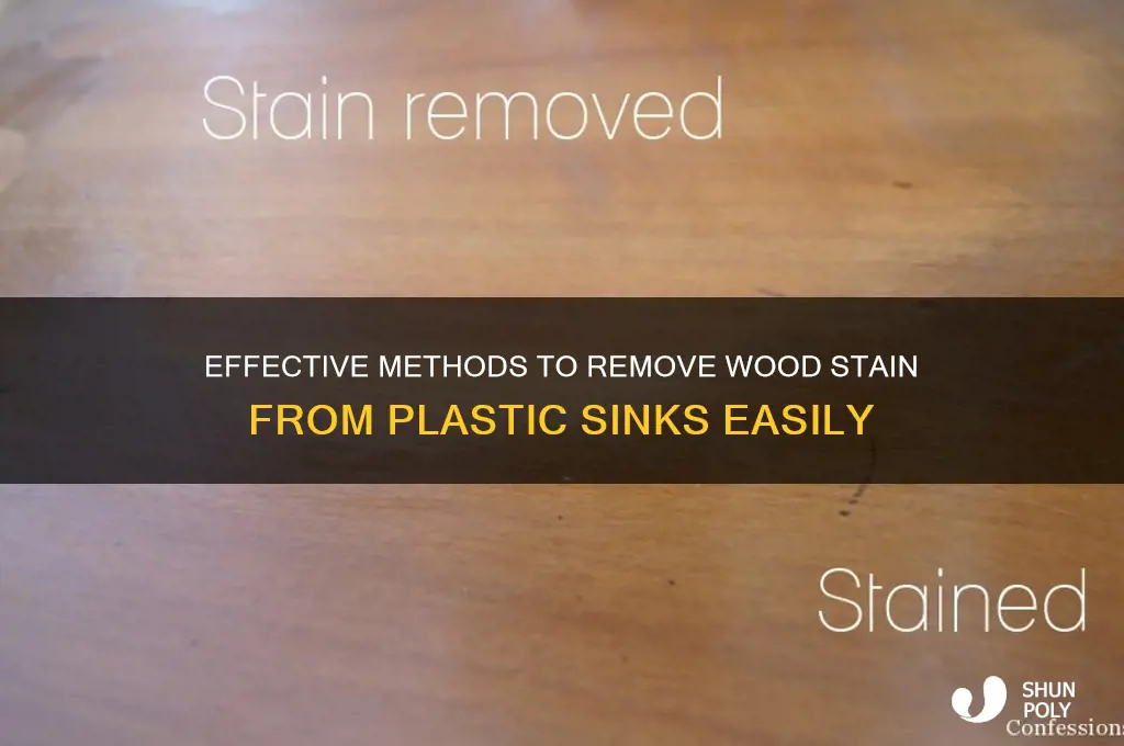 how to get wood stain out of plastic sink