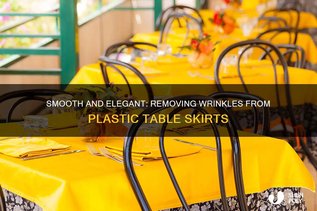 how to get wrinkles out of plastic table skirts