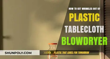 Quickly Smooth Plastic Tablecloth Wrinkles with a Blow Dryer