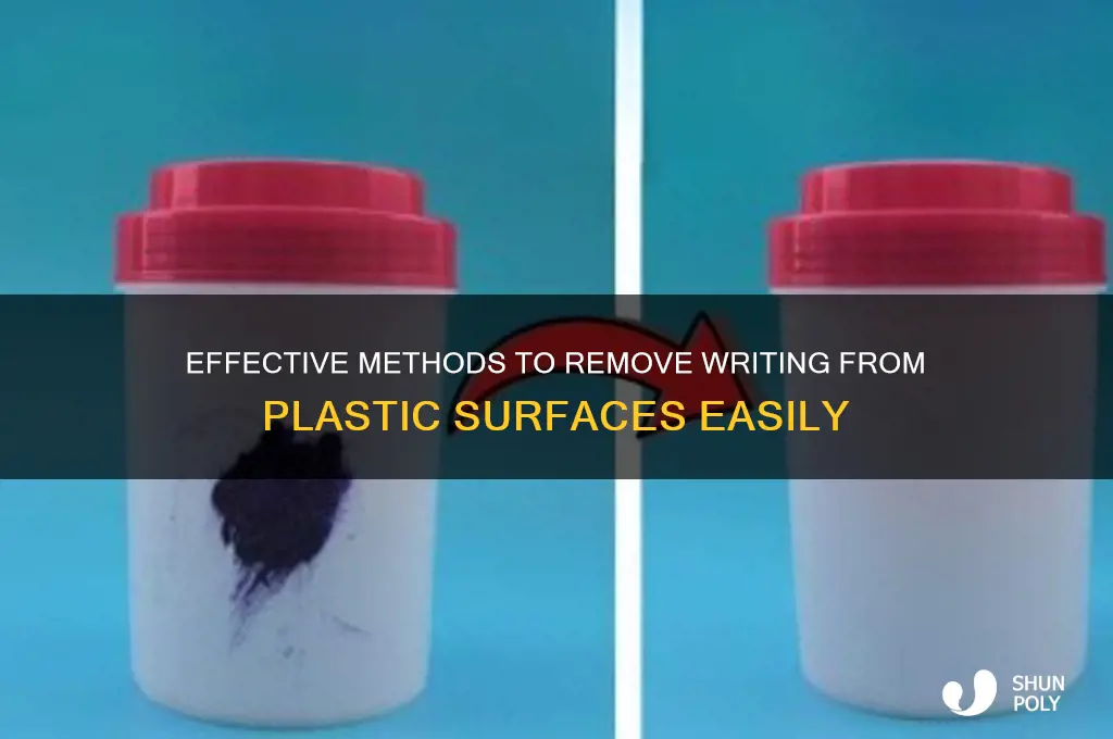 how to get writing off of a plastic