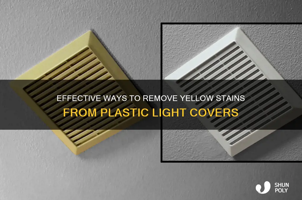 how to get yellow out of plastic light cover
