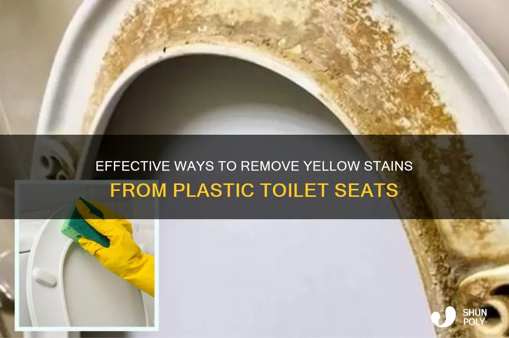 how to get yellow stains off plastic toilet seat