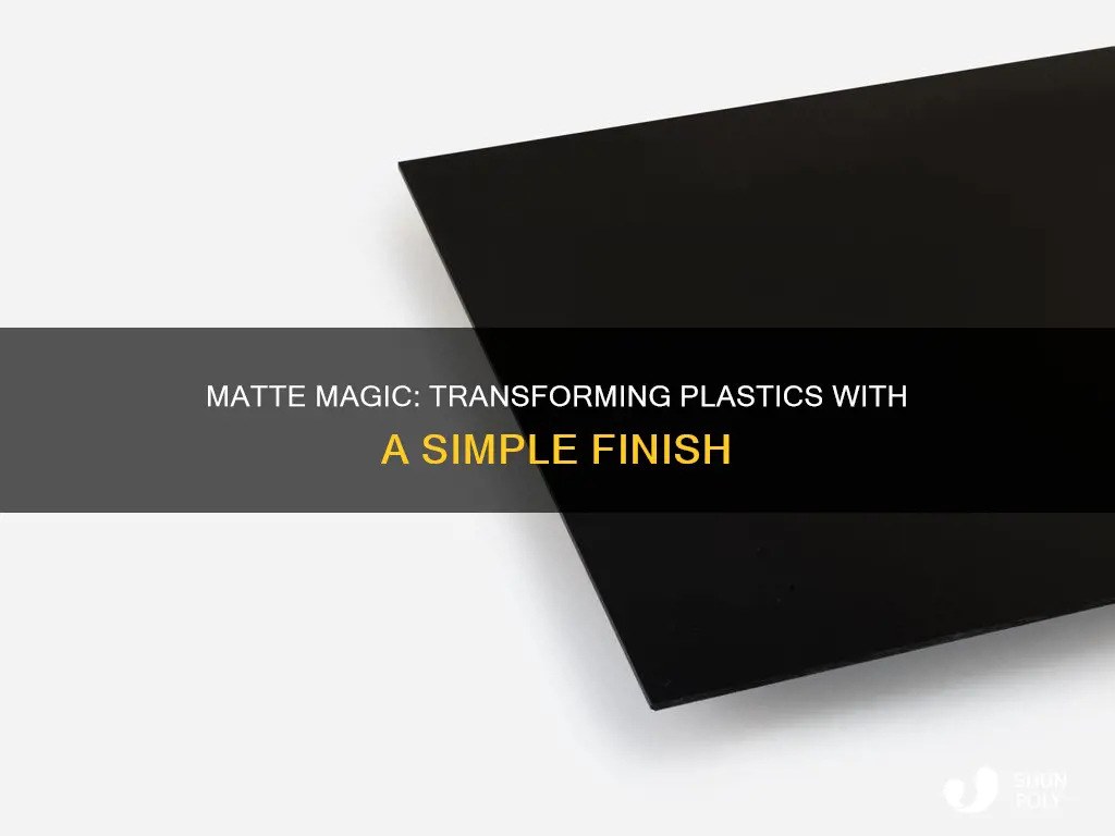 how to give plastic a matte finish