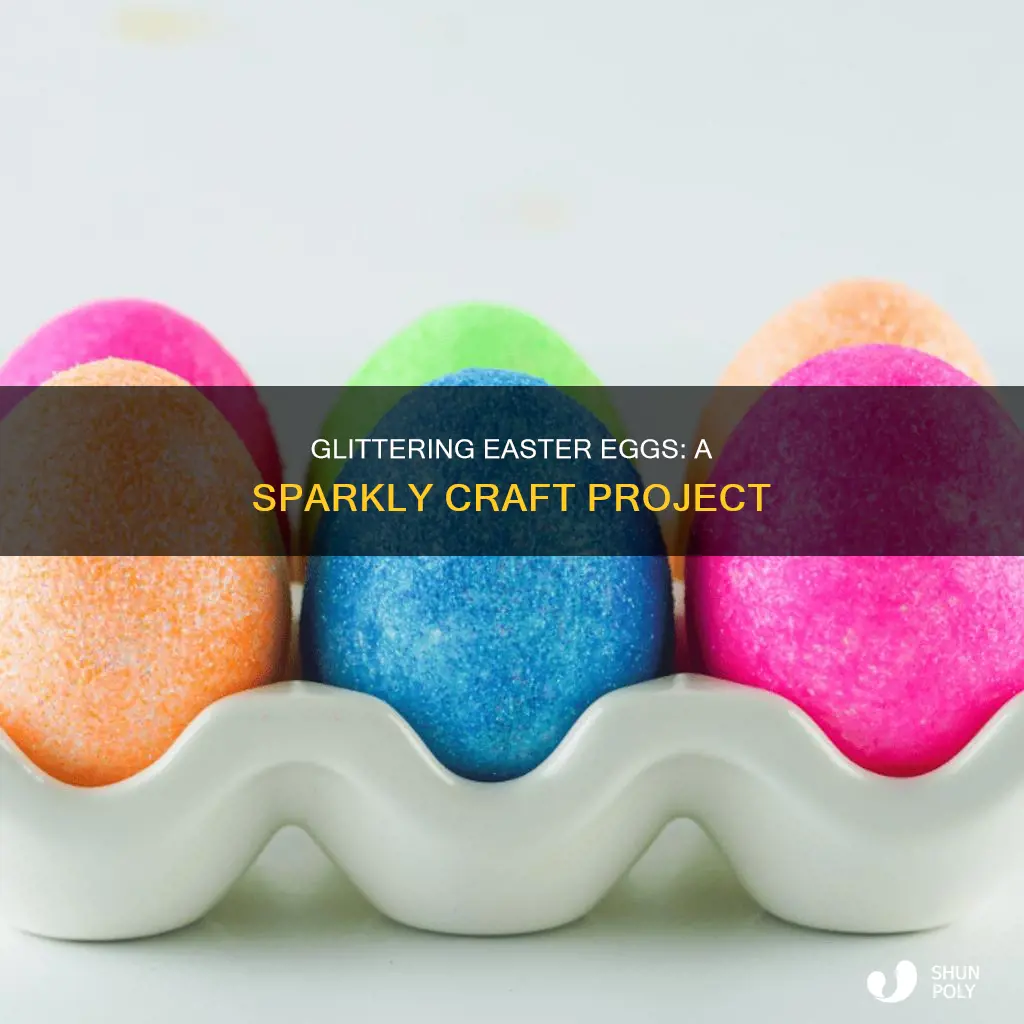how to glitter a plastic easte egg