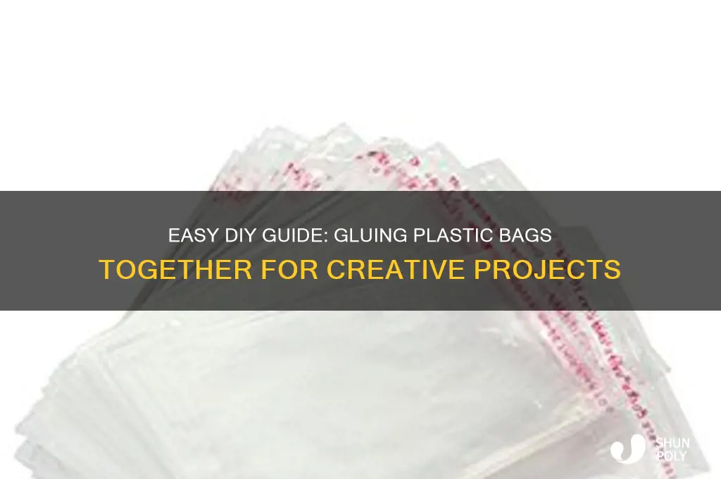how to glue plastic bags together