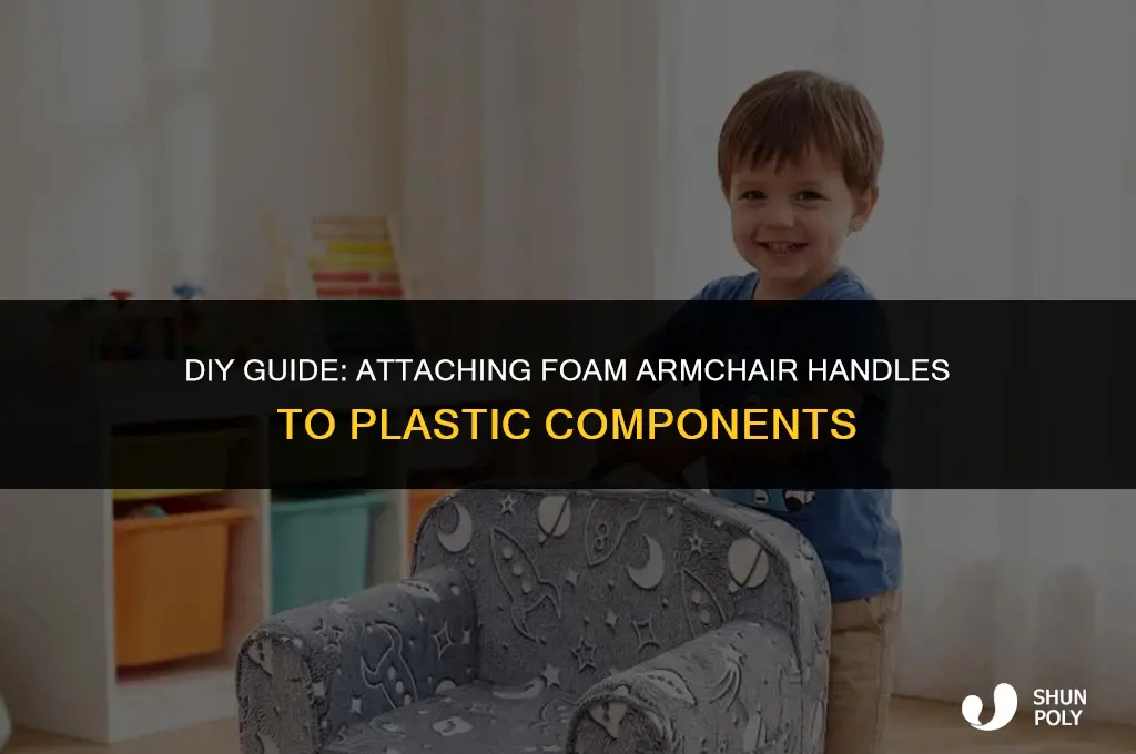 how to gluefoam arm chair handle to plastic