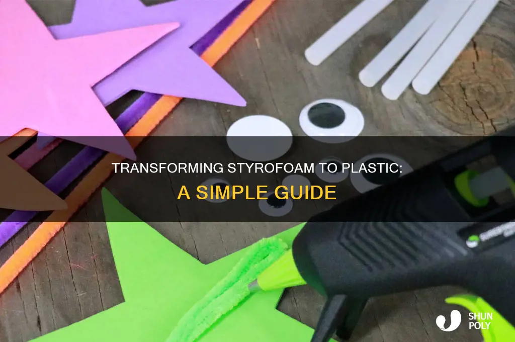 how to glye styrofoam to plastic container
