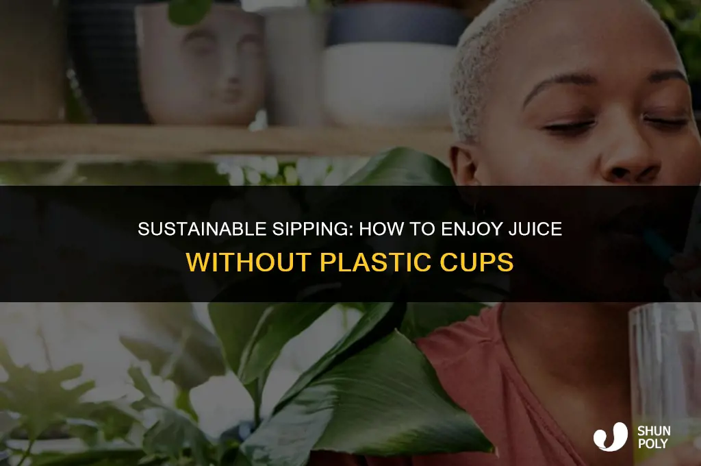 how to go to juice place without plastic cup