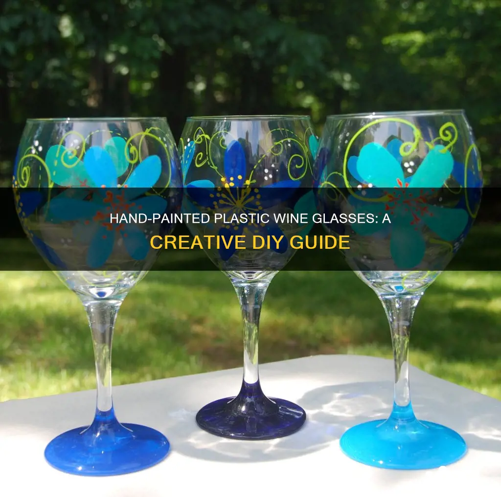 how to hand paint plastic wine glasses