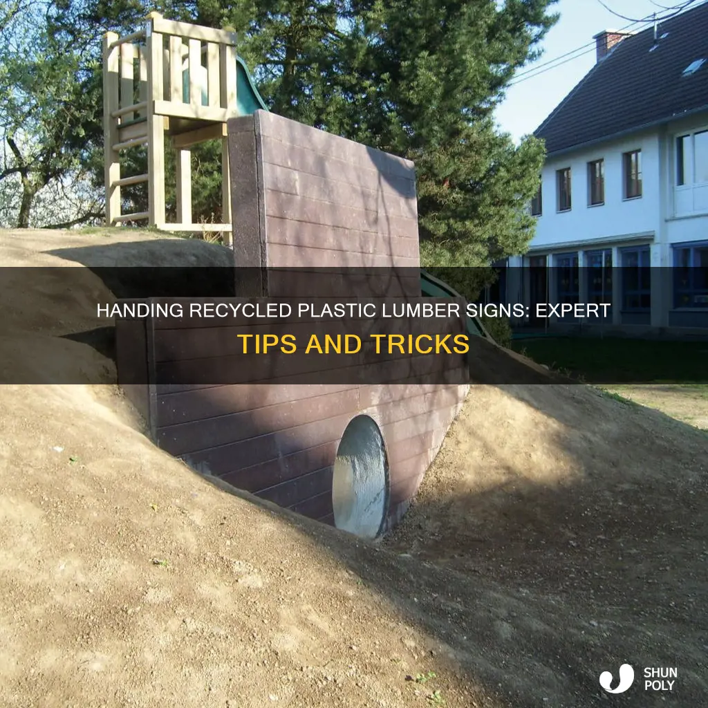 how to hand recycled plastic lumber signs