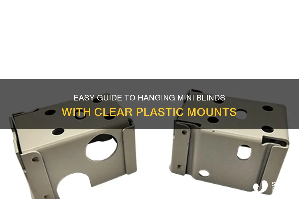 how to hang a mini blind with clear plastic mounts