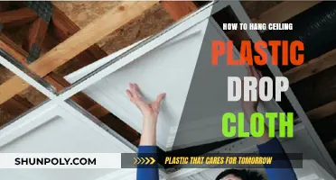 Plastic Drop Cloth: Easy Ceiling Hang