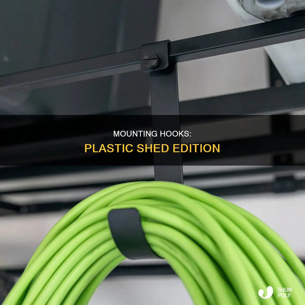 how to hang hooks in plastic shed