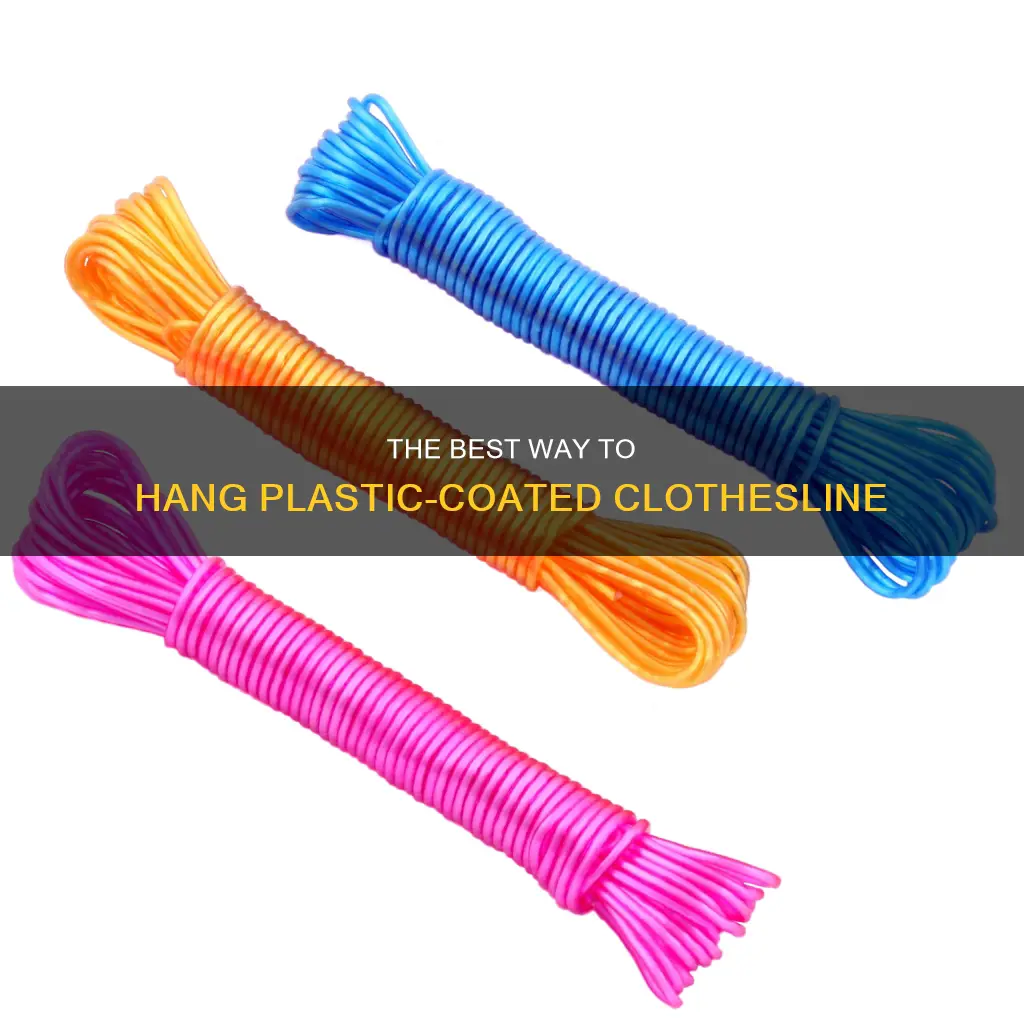 how to hang plastic coated clothesline