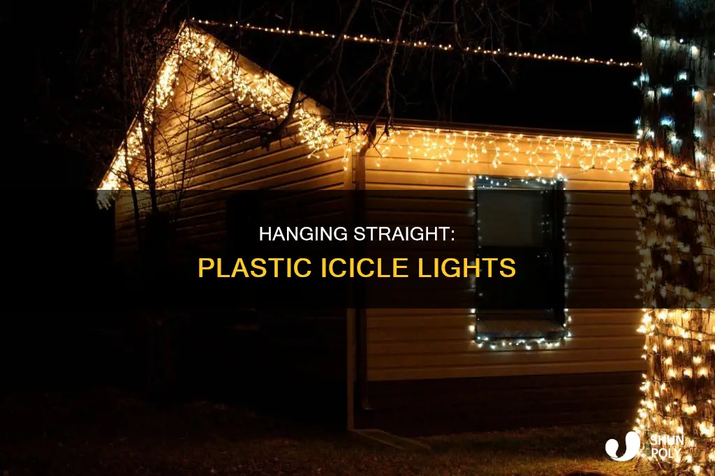 how to hang plastic icicle lights straight
