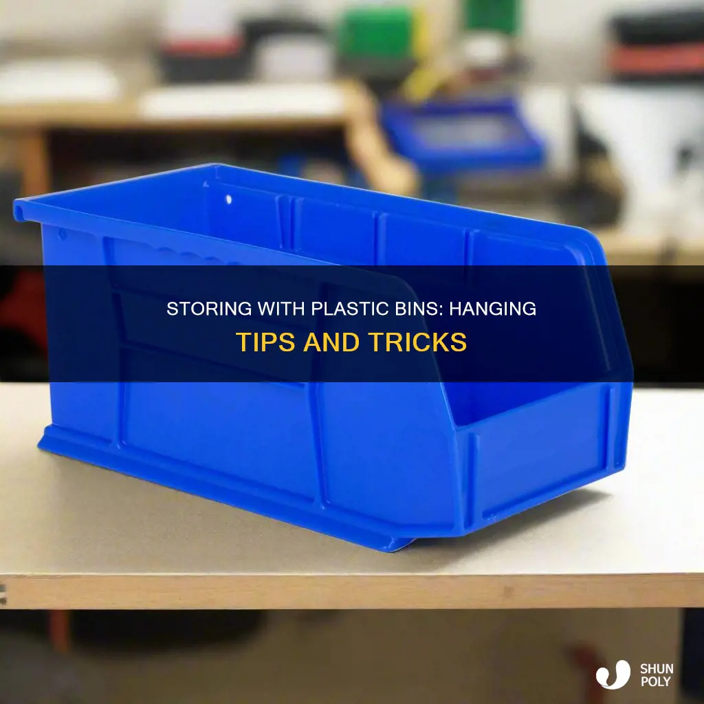 how to hang plastic storage bins