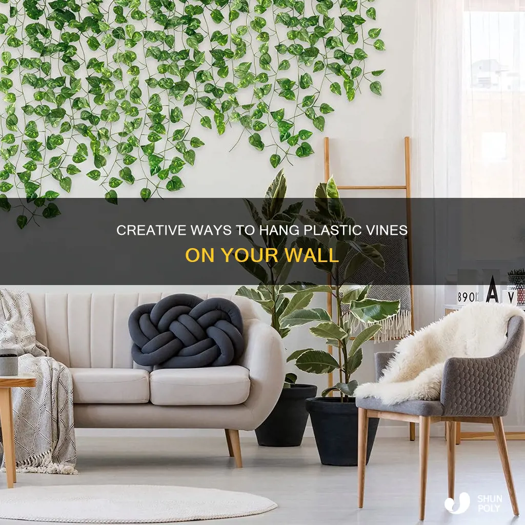 how to hang plastic vines on wall