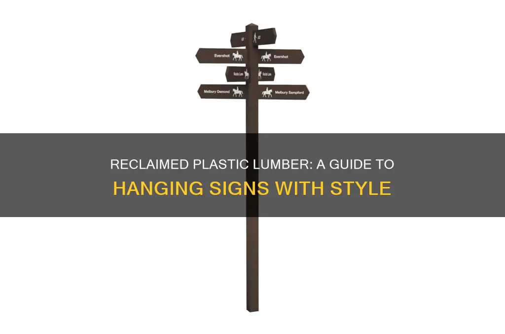 how to hang recycled plastic lumber signs