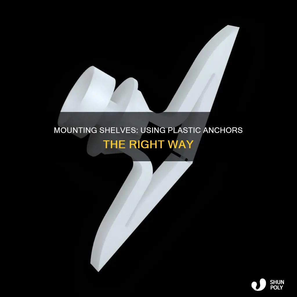 how to hang shelves with plastic anchors