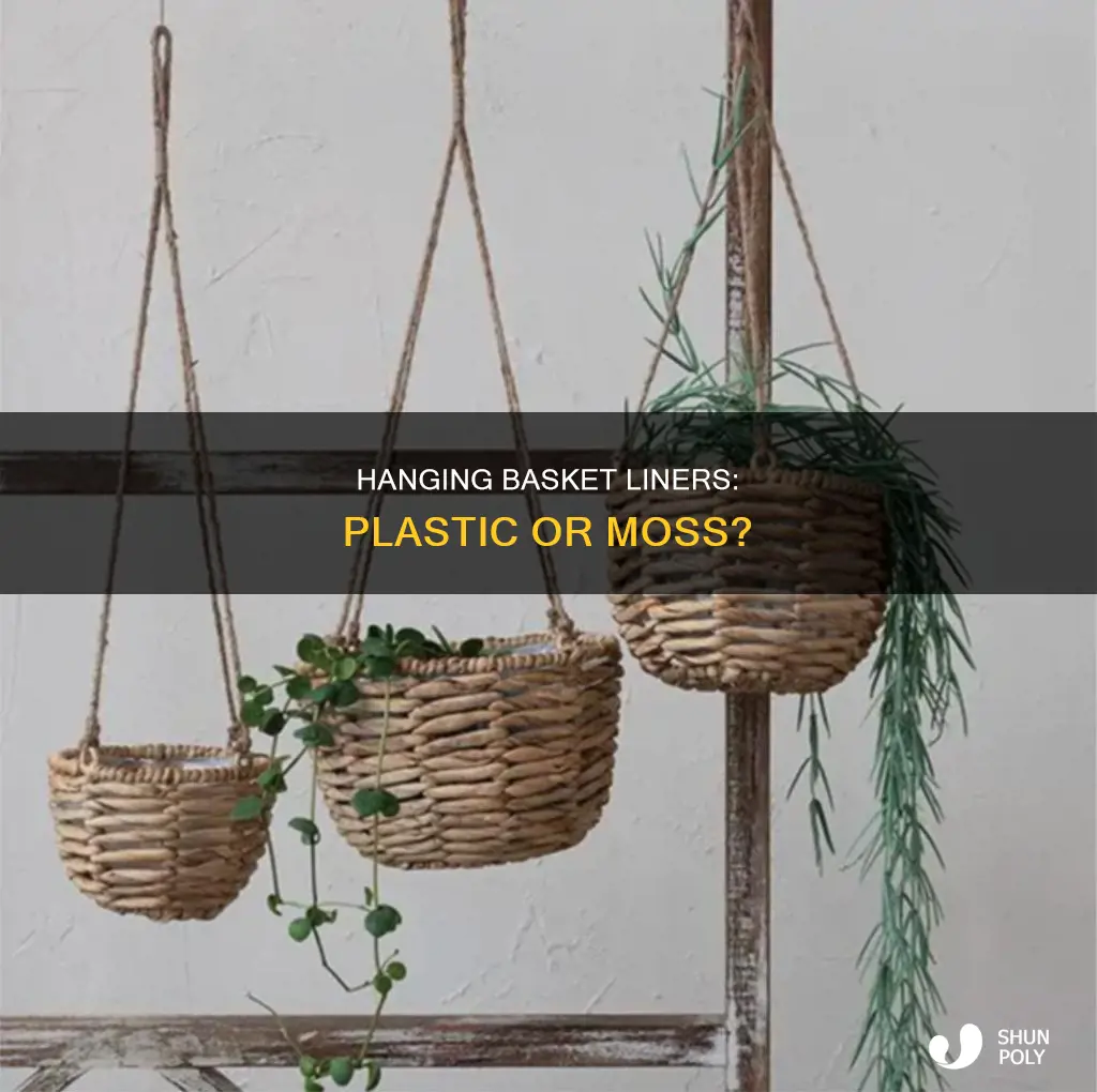 how to hanging baskets flowers plastic liner