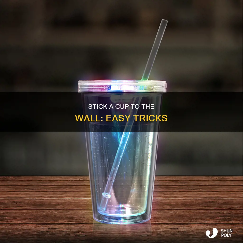 how to hear plastic cup to wall