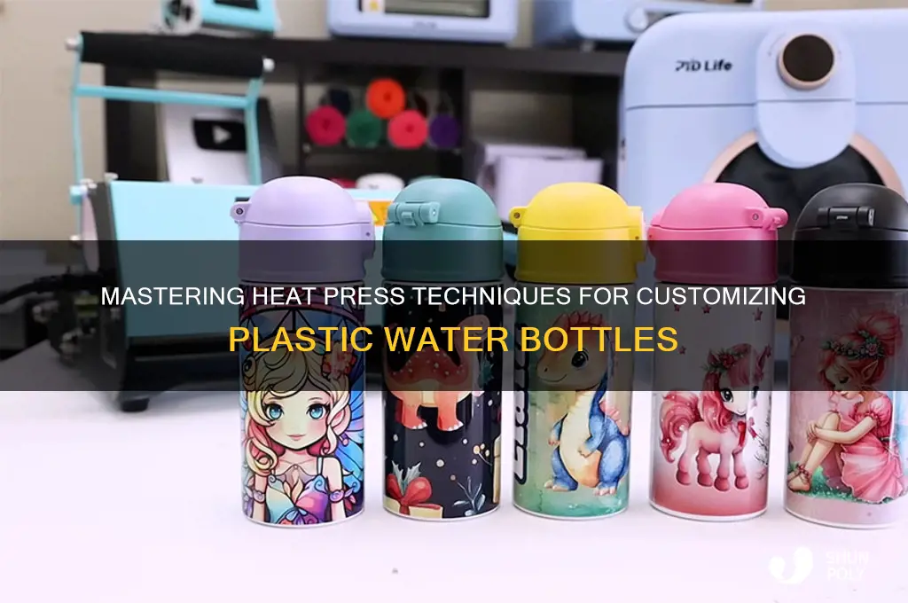 how to heat press plastic water bottles