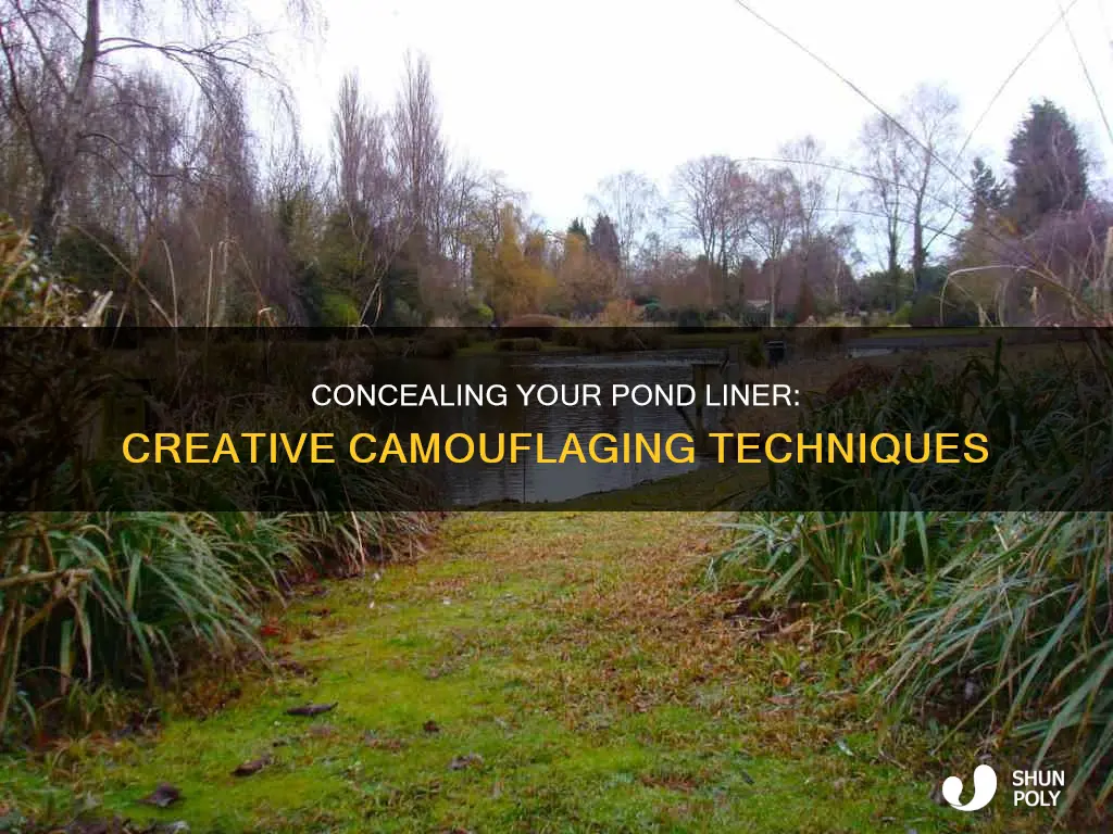 how to hide hard plastic pond liner