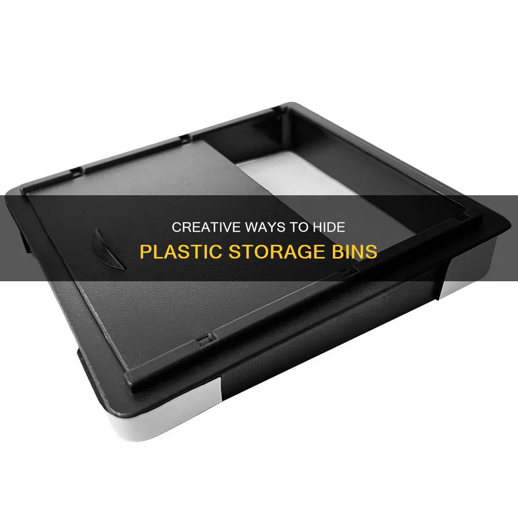 how to hide plastic storage bins