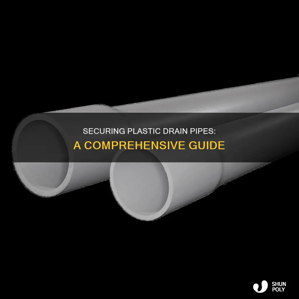 how to hold down plastic drain pipe