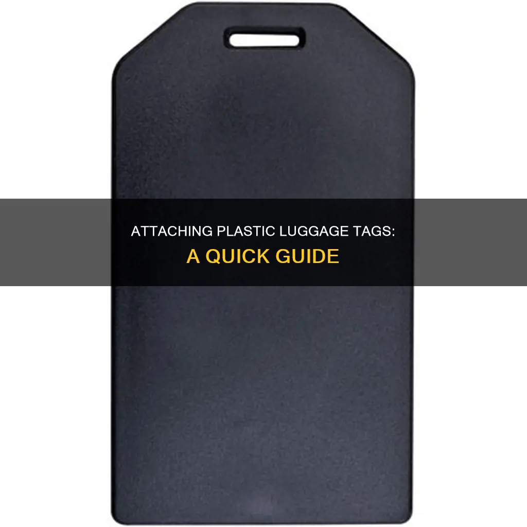 how to hook plastic luggage tag
