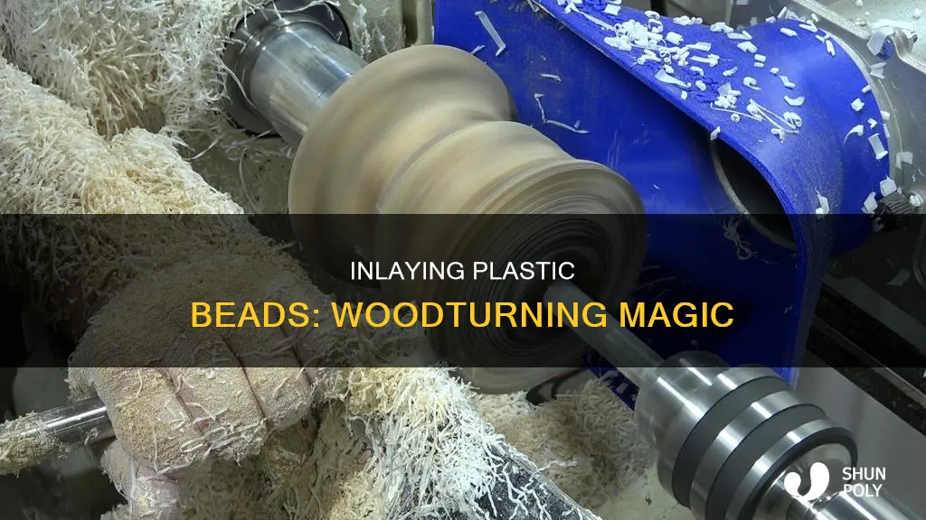 how to incorporate plastic beads into woodturning