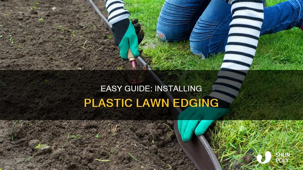 how to instal plastic lawn edging
