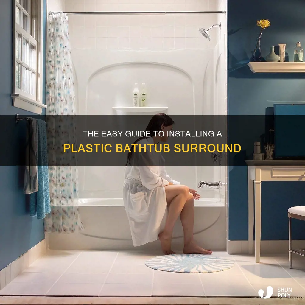 how to install a plastic bathtub surround