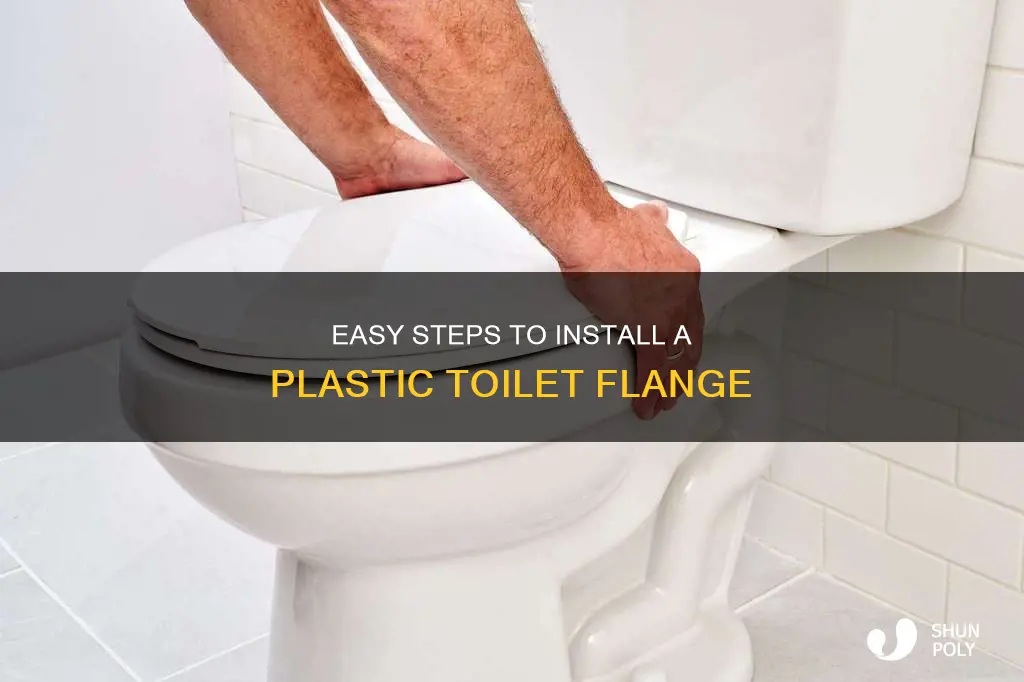 how to install a plastic toilet flange