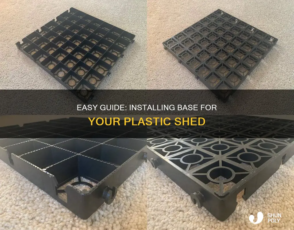 how to install base for plastic shed