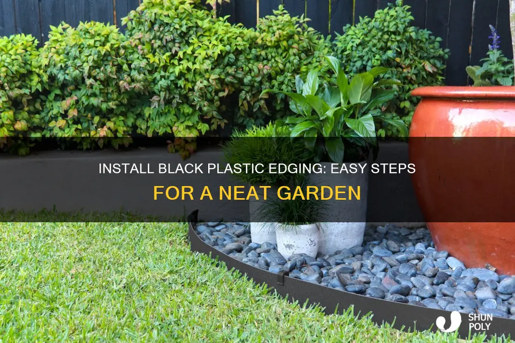 how to install black plastic garden edging