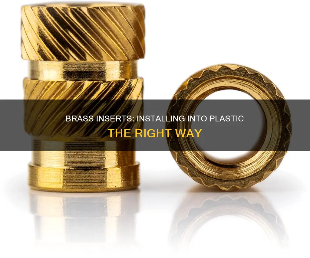 how to install brass inserts into plastic