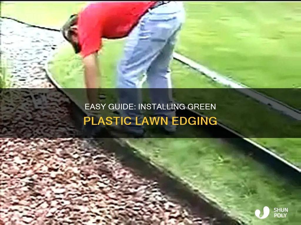 how to install green plastic lawn edging