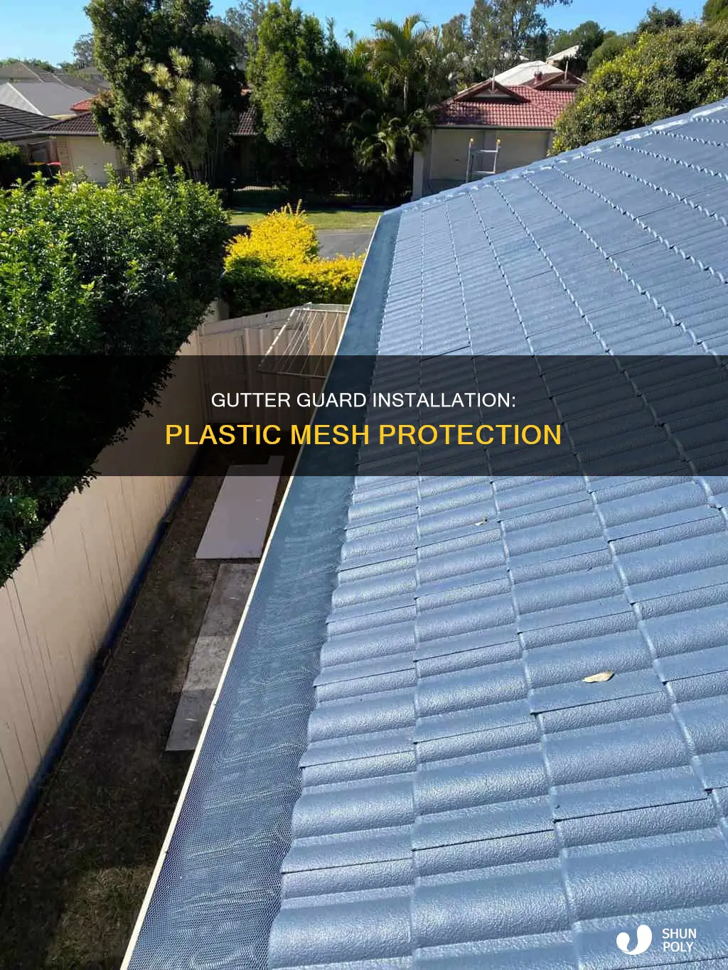 how to install gutter guard plastic mesh
