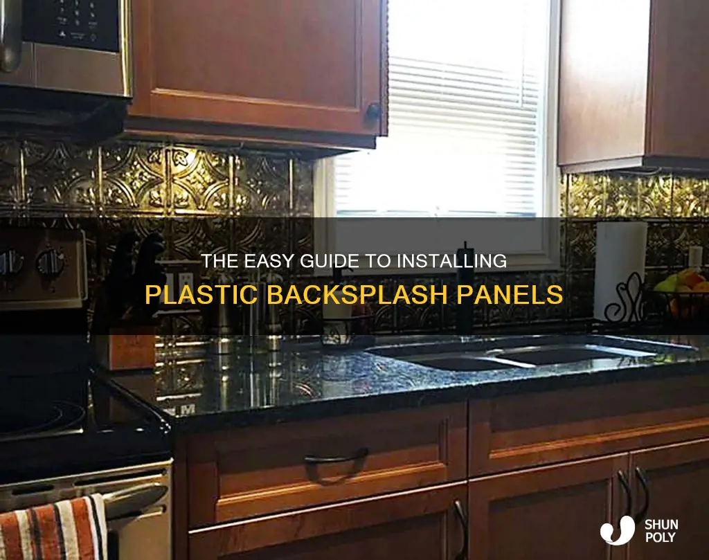 how to install plastic backsplash panels
