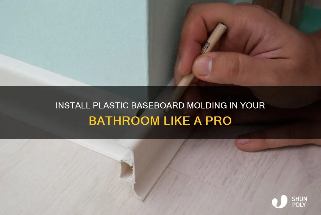 how to install plastic bathroom baseboard molding