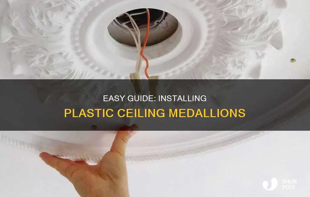 how to install plastic ceiling medallion