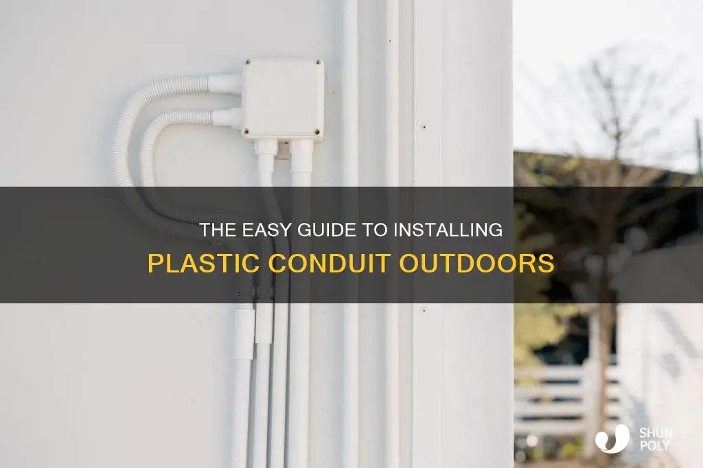 how to install plastic conduit outside
