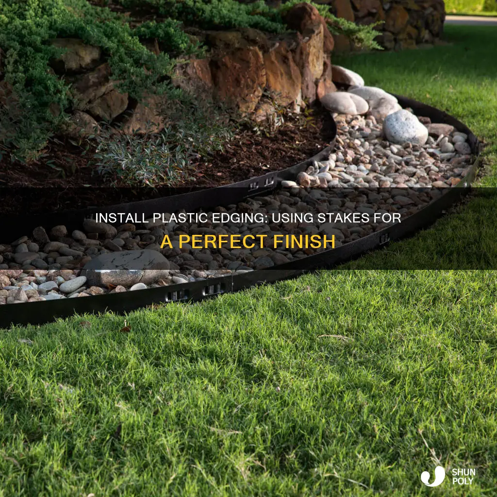 how to install plastic edging with stakes